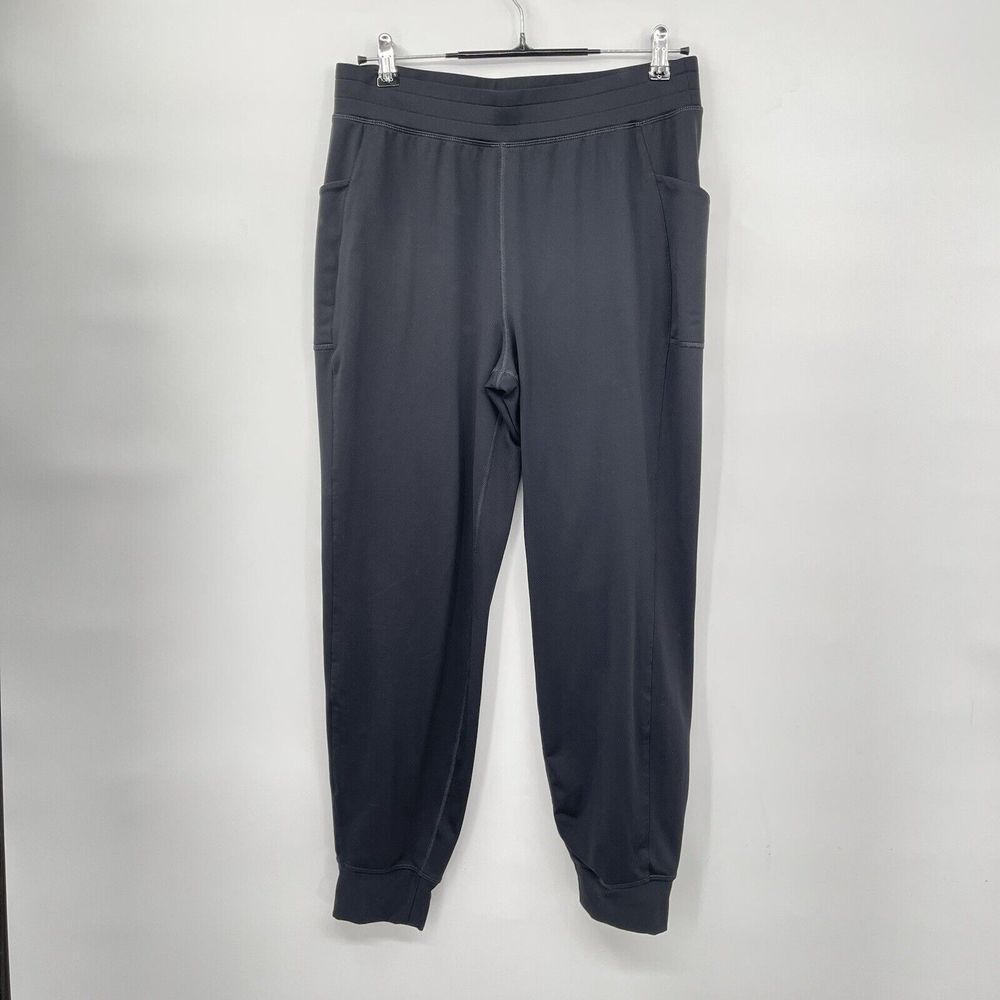 Fabletics M Joggers Women‎ Black High Rise Side Pocket Tapered Activewear Pants